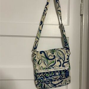 Vera Bradley Blue and Green Floral Crossbody Bag